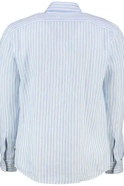 BRAX Leinen Hemd Daniel sky gestreift Modern Fit Langarm