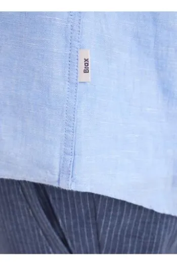 BRAX Leinen Hemd Daniel sky Modern Fit Langarm