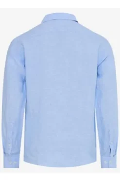 BRAX Leinen Hemd Daniel sky Modern Fit Langarm