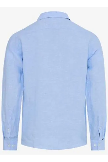 BRAX Leinen Hemd Daniel sky Modern Fit Langarm