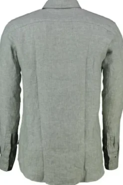 BRAX Leinen Hemd Dirk grün Modern Fit Langarm Leinen