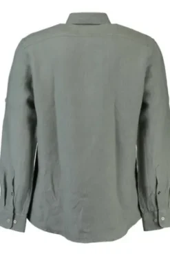 BRAX Leinen Hemd Dirk gruen kariert Slim Fit