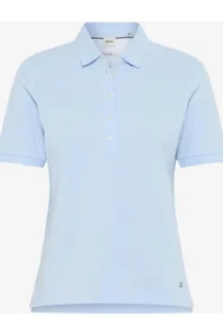 BRAX Polo-Shirt Cleo hellblau in Piqué-Qualität