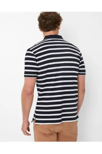 BRAX Polo Shirt Paco marine gestreift