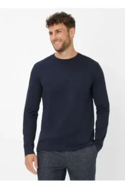BRAX Polo-Shirt Timon navy Langarm