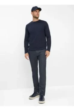 BRAX Polo-Shirt Timon navy Langarm