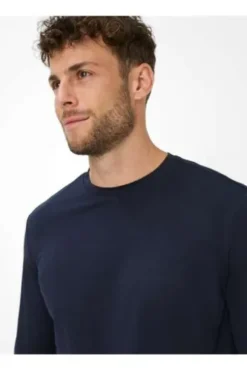 BRAX Polo-Shirt Timon navy Langarm