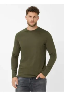 BRAX Polo-Shirt Timon olive Langarm