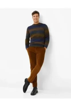 BRAX Pullover Buddy blau/braun