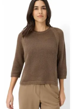 BRAX Pullover Nala mocha brown 3/4-Arm
