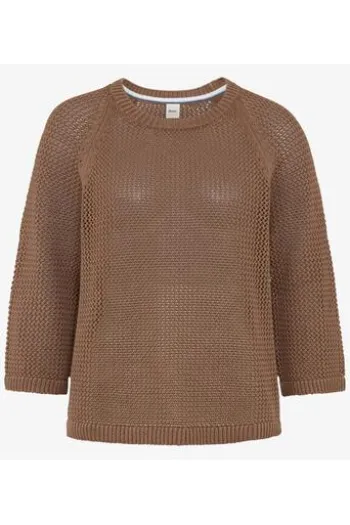 BRAX Pullover Nala mocha brown 3/4-Arm