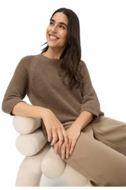 BRAX Pullover Nala mocha brown 3/4-Arm
