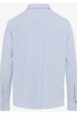 BRAX Streifen Hemd Daniel baltic gestreift Modern Fit Langarm