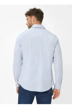 BRAX Streifen Hemd Daniel baltic gestreift Modern Fit Langarm