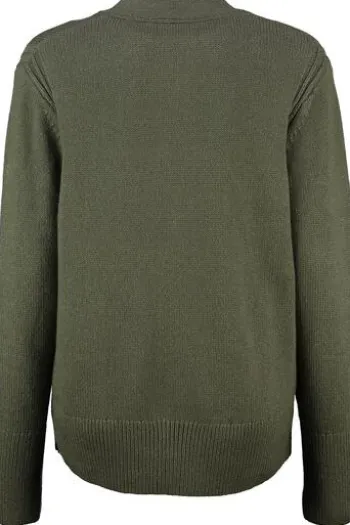 BRAX Strickjacke Alicia khaki in softer Baumwoll-Mixqualität