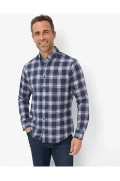BRAX Style Daniel Shirts burned red