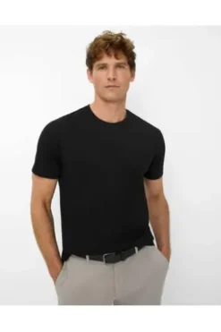 BRAX T-Shirt Ted schwarz