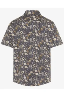 BRAX Ultra light Hemd Hardy beach geblümt Modern Fit Kurzarm