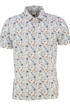BRAX Ultralight Polo-Shirt Pepe white geblümt