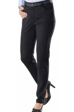 BRAX Winter-Dream-Hose Carola schwarz Feminine Fit in angerauter Qualität