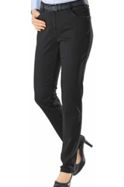 BRAX Winter-Dream-Hose Mary schwarz Slim Fit in angerauter Qualität