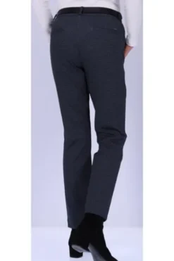 BRAX Winter-Jersey Hose Shakira marine Skinny Fit im edlen Minimal-Dessin