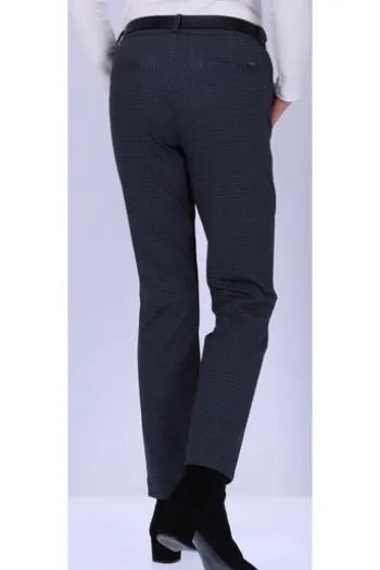 BRAX Winter-Jersey Hose Shakira marine Skinny Fit im edlen Minimal-Dessin