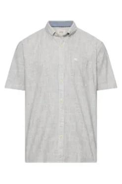 camel active Hemd offwhite gestreift Regular Fit Kurzarm