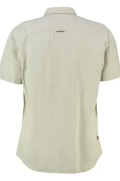camel active Leinen Hemd beige Regular Fit Kurzarm