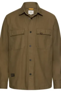 camel active Overshirt deep olive Relaxed Fit Langarm
