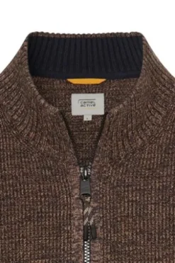 camel active Strickjacke dark brown