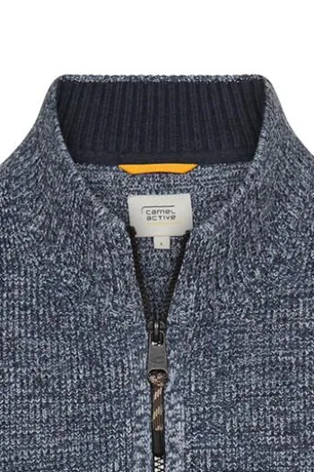 camel active Strickjacke tinted blue
