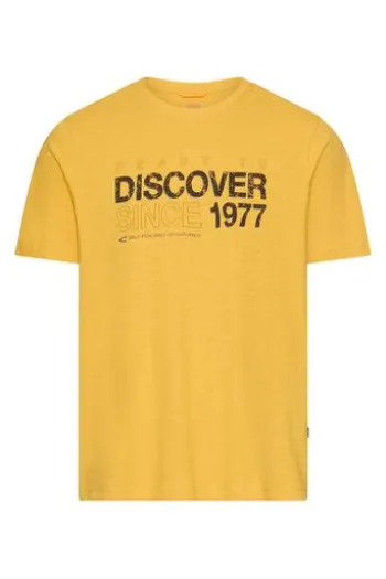 camel active T-Shirt sun yellow Regular Fit
