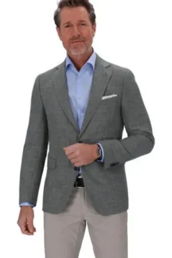 CARL GROSS Sakko Sander grün mit Wolle