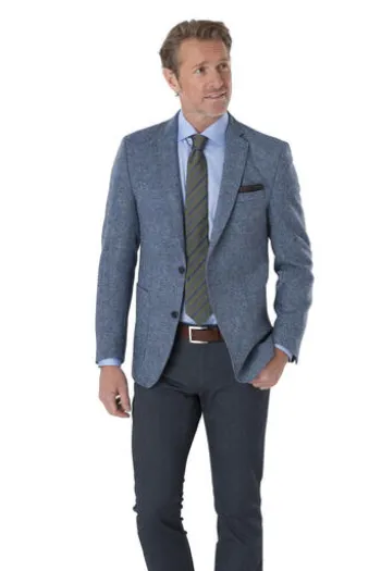 CARL GROSS SHETLAND Tweed-Sakko reine Schurwolle gruen