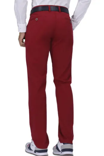 CLUB OF COMFORT Baumwoll-Stretch-Hose rot Garvey Pima Cotton mit Sonnenschutz