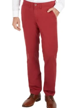CLUB OF COMFORT Baumwoll-Stretch-Hose rot Garvey Pima Cotton mit Sonnenschutz