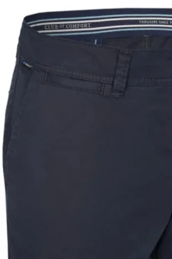 CLUB OF COMFORT Baumwoll-Stretch-Hose marine Garvey Pima Cotton mit Sonnenschutz