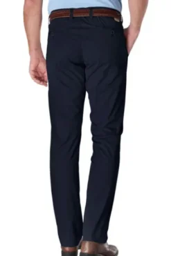 CLUB OF COMFORT Baumwoll-Stretch-Hose marine Garvey Pima Cotton mit Sonnenschutz