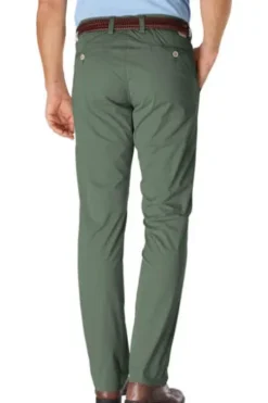 CLUB OF COMFORT Baumwoll-Stretch-Hose grün Garvey Pima Cotton mit Sonnenschutz