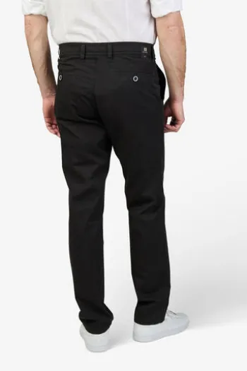 CLUB OF COMFORT Baumwoll-Stretch-Hose schwarz Garvey Pima Cotton mit Sonnenschutz