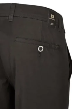 CLUB OF COMFORT Baumwoll-Stretch-Hose schwarz Garvey Pima Cotton mit Sonnenschutz