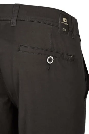 CLUB OF COMFORT Baumwoll-Stretch-Hose schwarz Garvey Pima Cotton mit Sonnenschutz