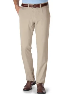 CLUB OF COMFORT Baumwoll-Stretch-Hose beige Garvey Pima Cotton mit Sonnenschutz