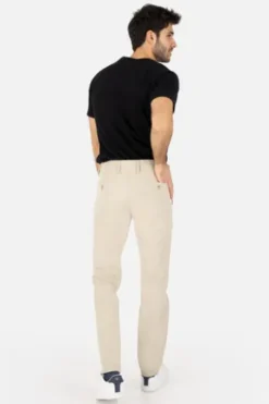 CLUB OF COMFORT Baumwoll-Stretch-Hose beige Garvey Pima Cotton mit Sonnenschutz
