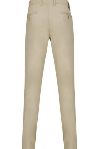 CLUB OF COMFORT Baumwoll-Stretch-Hose beige Garvey Pima Cotton mit Sonnenschutz