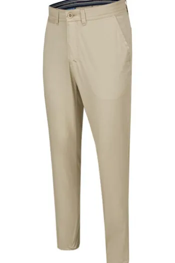 CLUB OF COMFORT Baumwoll-Stretch-Hose beige Garvey Pima Cotton mit Sonnenschutz