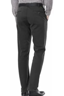 CLUB OF COMFORT High Stretch Baumwoll-Hose anthrazit Garvey Flat-Front