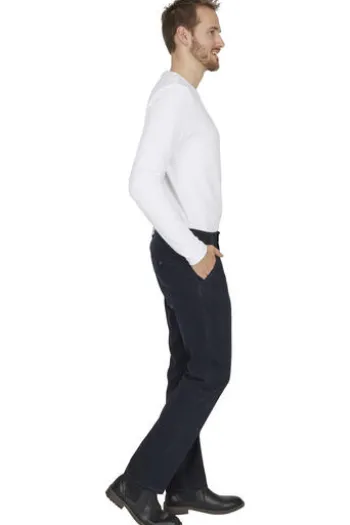 CLUB OF COMFORT High Stretch Baumwoll-Hose marine mit Diamantschliff