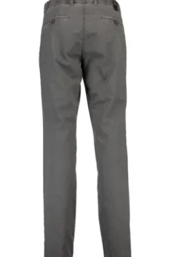 CLUB OF COMFORT High Stretch Baumwoll-Hose grau Garvey Flat-Front